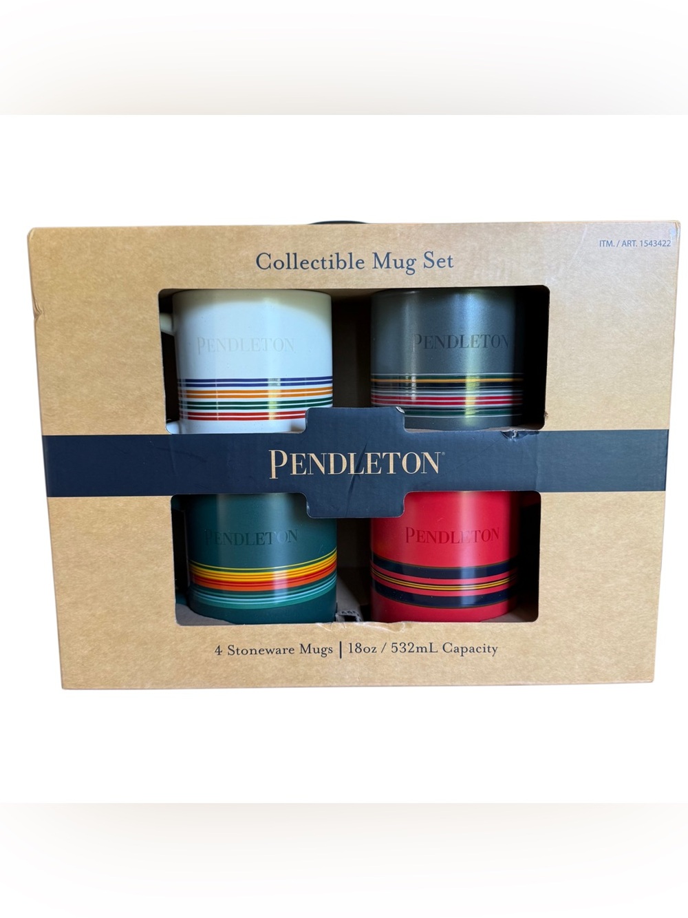 NEW Pendleton National Parks USA Collectible Coffee Mug Set of 4 18oz Cup